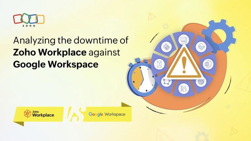 Analysing Google Workspace's downtime against Zoho Workplace's downtime